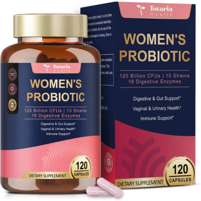 Probióticos Vitalitown 120 bilhões de CFU para mulheres, 120 Cápsulas - Totaria Health