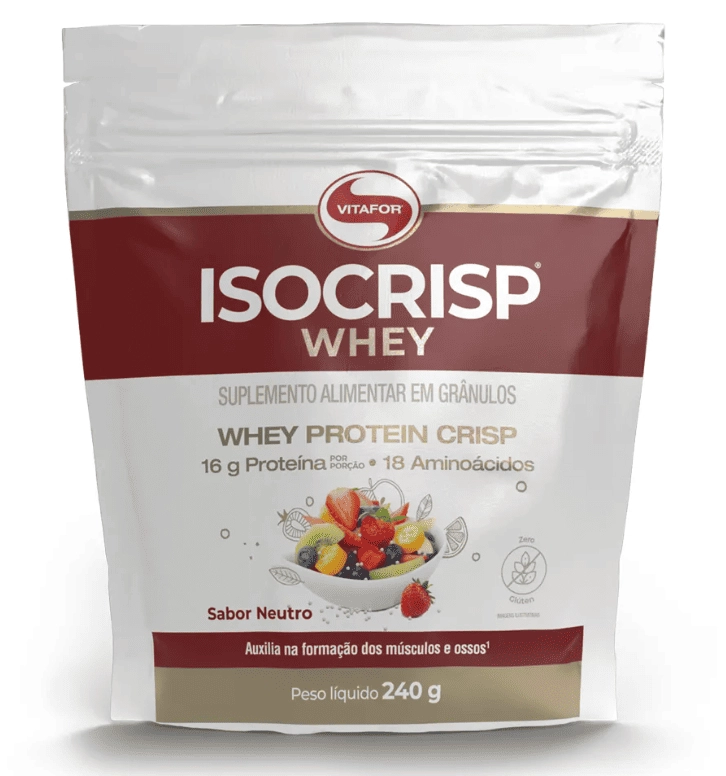 Isocrisp Whey Pouch, Sabor Neutro, 240g, Vitafor