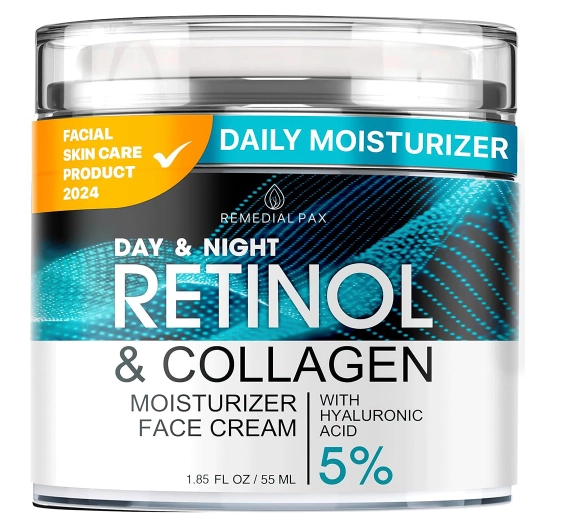 Creme Facial com Retinol e Colágeno, Firmeza e Hidratação, 55ml, Remedial Pax