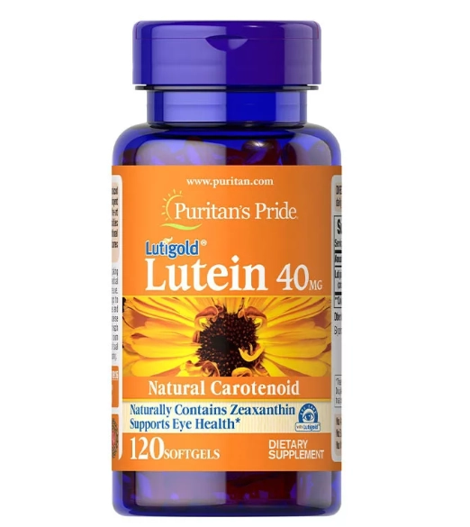 Luteína 40mg com Zeaxantina, 120 Softgels, Puritan's Pride