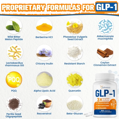 GLP-1 (Estimulante), Fórmula 3X mais Direcionada, 60 Cápsulas, Todesessis