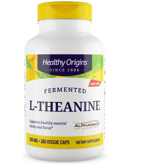 L-Theanine 100mg, 180 Cápsulas, Healthy Origins