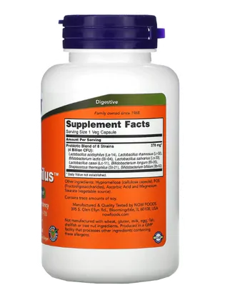 Probiótico Gr8-Dophilus, 120 cápsulas, Now