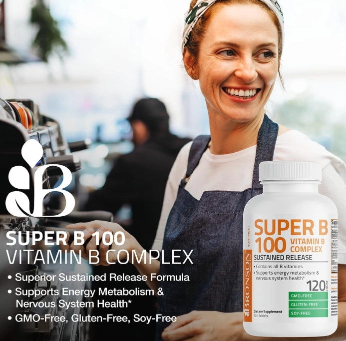 Super B100, Complexo B, 250 Comprimidos, Bronson