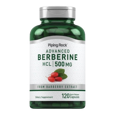 Berberina HCL, 500 mg, 120 Cápsulas, PipingRock