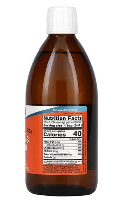 Ômega-3, Óleo de Peixe, Limão, 500ml, Now