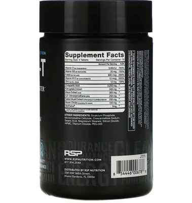 Prime-T, (Reforço de testosterona) 60 comprimidos RSP Nutrition