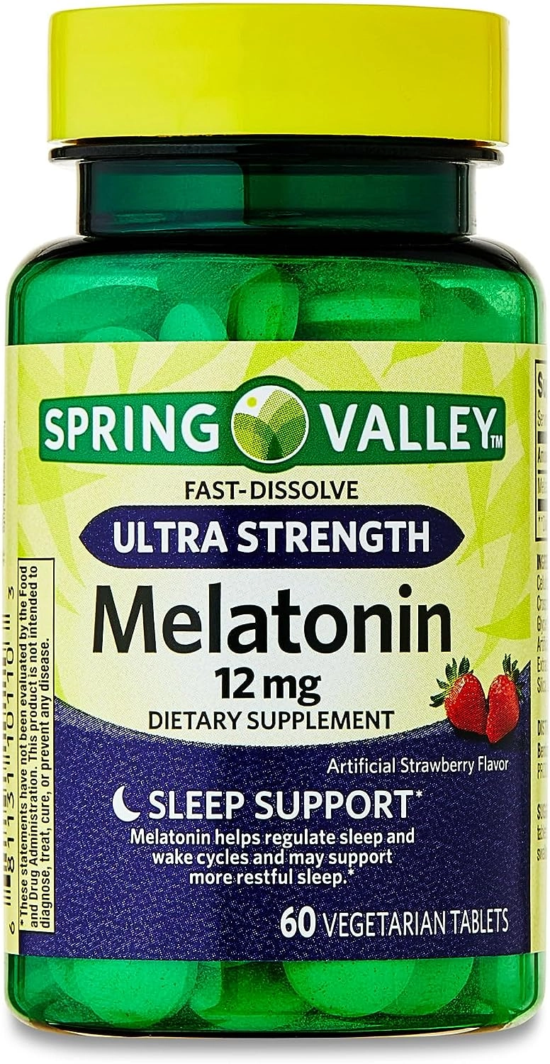 Melatonina 12mg, 60 Tablets Sublingual, Spring Valle