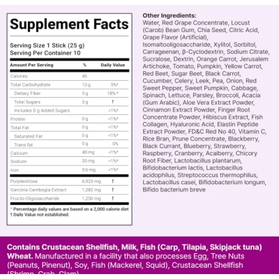 Coleology Geleia para Movimentos Intestinais com Fibra Prebiótica e Polidextrose, 10 Sachês de 25g,  Foodology