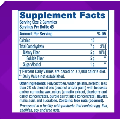 Fiber Well Saúde Digestiva, 90 Gomas Sabores Pêssego, Morango e Fruto Silvestre, VitaFusion