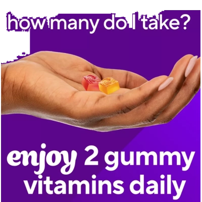 Fiber Well Saúde Digestiva, 90 Gomas Sabores Pêssego, Morango e Fruto Silvestre, VitaFusion