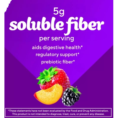 Fiber Well Saúde Digestiva, 90 Gomas Sabores Pêssego, Morango e Fruto Silvestre, VitaFusion