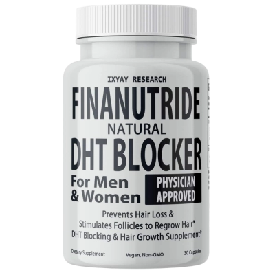Finanutride, Bloqueador Natural de DHT para Crescimento Capilar, 30 Cápsulas, Ixyay Research