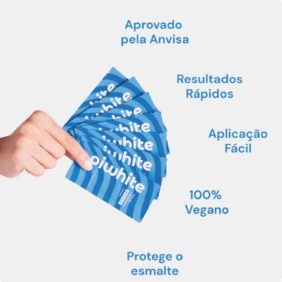 Fitas Clareadoras Dentais 1 kit, 7 Aplicações (14 Fitas) Sabores - Oiwhite