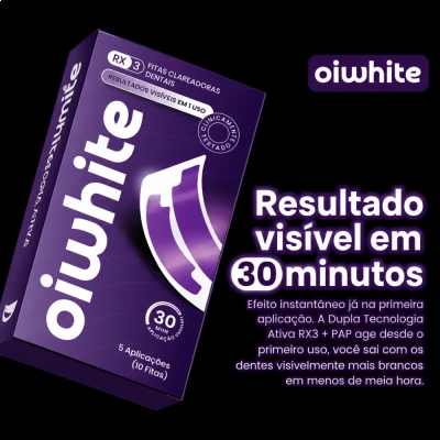 FITAS CLAREADORAS DENTAIS, RX 3, 10 FITAS, OIWHITE