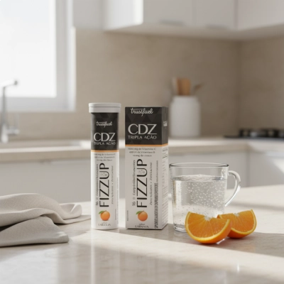Fizz Up Cdz - Vitaminas C, D E Zinco, Sabor Laranja, 16 Comprimidos - Trustfuel