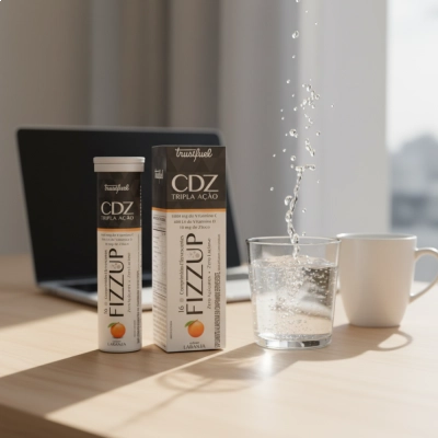 Fizz Up Cdz - Vitaminas C, D E Zinco, Sabor Laranja, 16 Comprimidos - Trustfuel