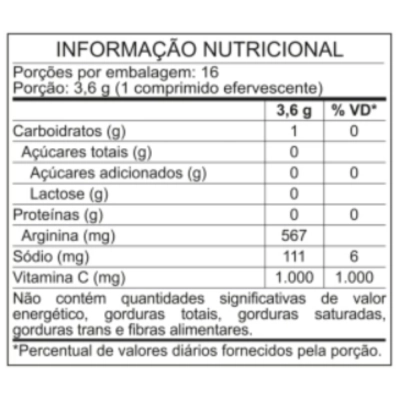 Fizz Up Energy – Arginina 1000mg + Vitamina C 1000mg – 16 Comprimidos – Trustfuel