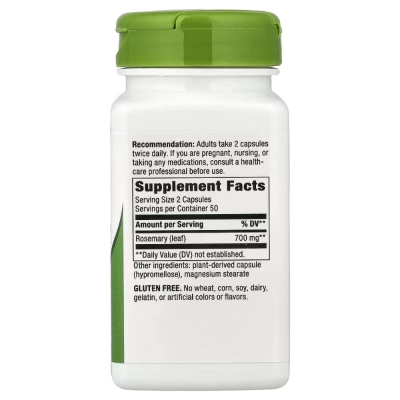 Folha de Alecrim, 700mg, 100 Cápsulas, Nature's Way
