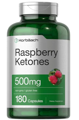 Framboesa Cetonas, Raspberry ketones 500mg, 180 Capsulas, Horbaach