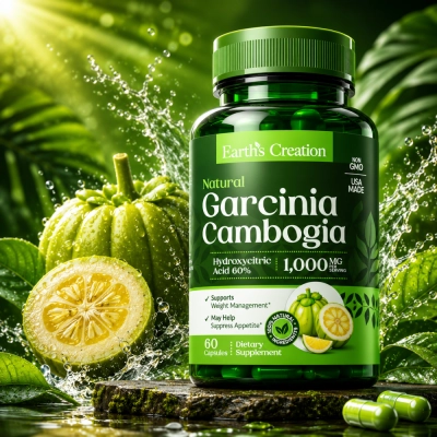 Garcínia Cambogia, 1000mg, 60 Cápsulas, Earths Creation
