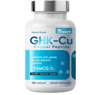 GHK-CU 120mcg, Peptídeo de Cobre, 120 Cápsulas, Maximum Strength