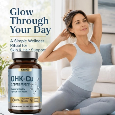 GHK-CU, Peptídeo de Cobre, 120mcg, 120 Cápsulas, EAONE