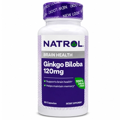 Ginkgo Biloba, 120mg, 60 Cápsulas, Natrol
