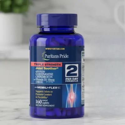 Glucosamina Condroitina com Vitamina D3, 160 Comprimidos, Puritan's Pride