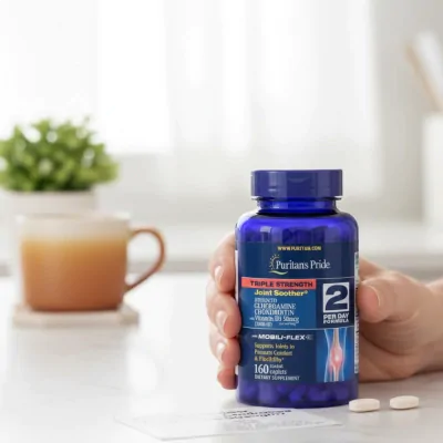 Glucosamina Condroitina com Vitamina D3, 160 Comprimidos, Puritan's Pride