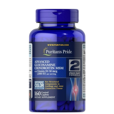 Glucosamina Condroitina com Vitamina D3, 160 Comprimidos, Puritan's Pride