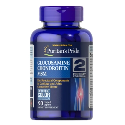 Glucosamina  Condroitina e MSM, Força Tripla, 90 comprimidos, Puritans Pride