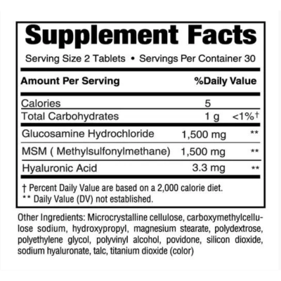  Glucosamina e MSM, 60 Comprimidos, Earth's Creation