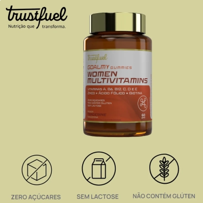 Goalmy Women Multvitamínico Para Mulheres Em Gomas, Sabor Tangerina 60 Gomas - Trustfuel