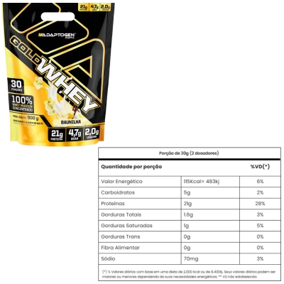 Gold Whey, 900g Sabores, Adaptogen