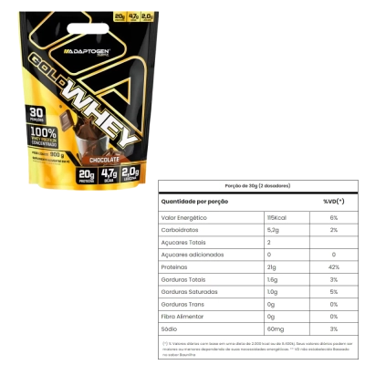 Gold Whey, 900g Sabores, Adaptogen