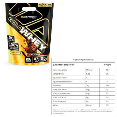 Gold Whey, 900g Sabores, Adaptogen