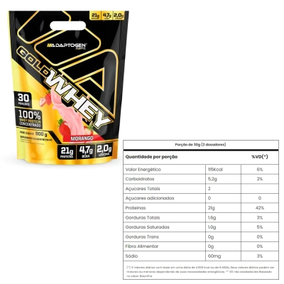Gold Whey, 900g Sabores, Adaptogen