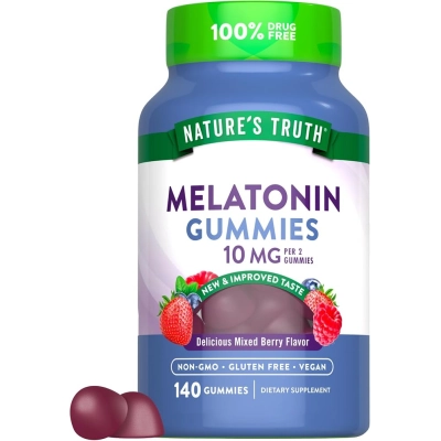Melatonina 10mg, 140 Gomas Sabor Berry, Nature's Truth