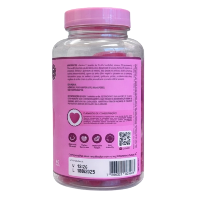 Gummy Hair Zero, 60 Gomas Sabor Tutti Trutti 