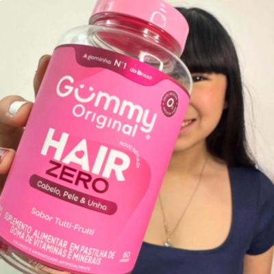 Gummy Hair Zero, 60 Gomas Sabor Tutti Trutti 