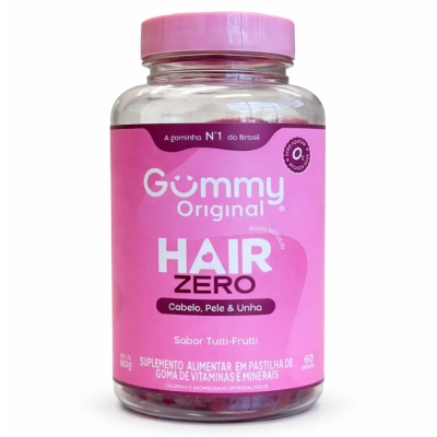 Gummy Hair Zero, 60 Gomas Sabor Tutti Trutti 