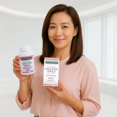 Hair Skin Nail, Cabelo, Pele e Unha, 5000mcg, 150 Capsulas, Natures Bounty