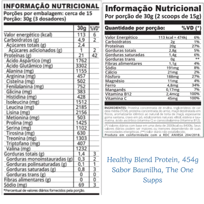 Healthy Blend Protein, 454g Sabores, The One Supps