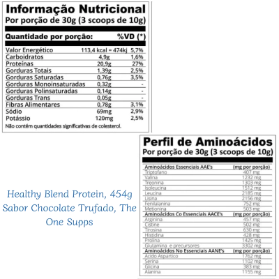 Healthy Blend Protein, 454g Sabores, The One Supps