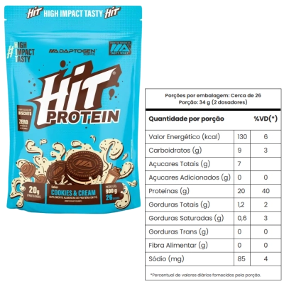 Hit Protein 900g Bag, Sabores, 900g, Adaptogen
