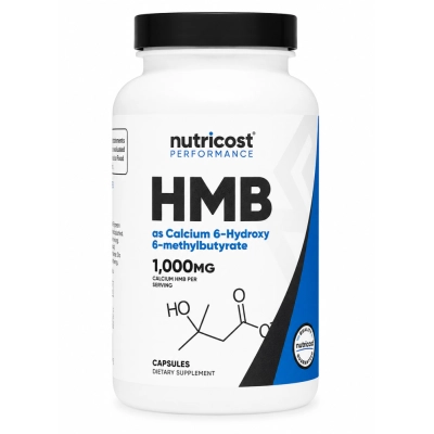 HMB Beta-Hidroxi Beta-Metilbutirato 1000mg, Cápsulas Opções, Nutricost