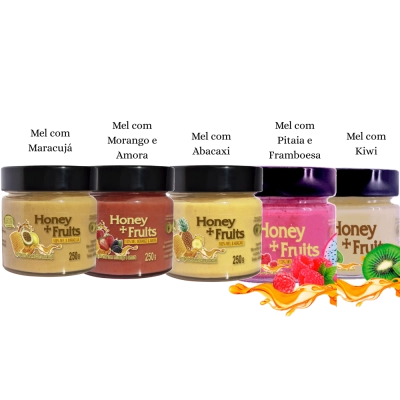 Honey + Fruits, Mel Diversos Sabores, 250g, ‎Apis Nativa