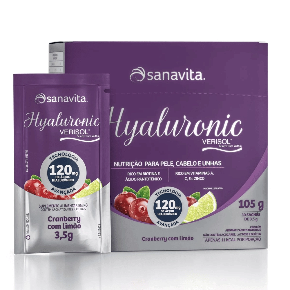 Hyaluronic Verisol 30 Sachês, Sabores - Sanavita