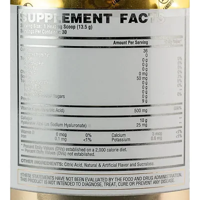 Hydrolyzed Collagen 3&1 Vitamina C Acido Hialuronico - Sabor Naranja Frasco de 405 g - Landerfit  (Pequena Avaria)